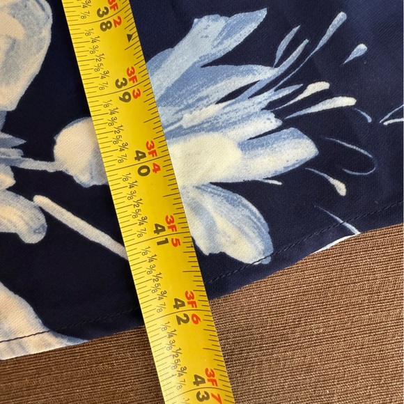 Lulu’s Floral Lanai Maxi Skirt NWT Size Large Navy Blue White Long Full Skirt - Picture 6 of 13